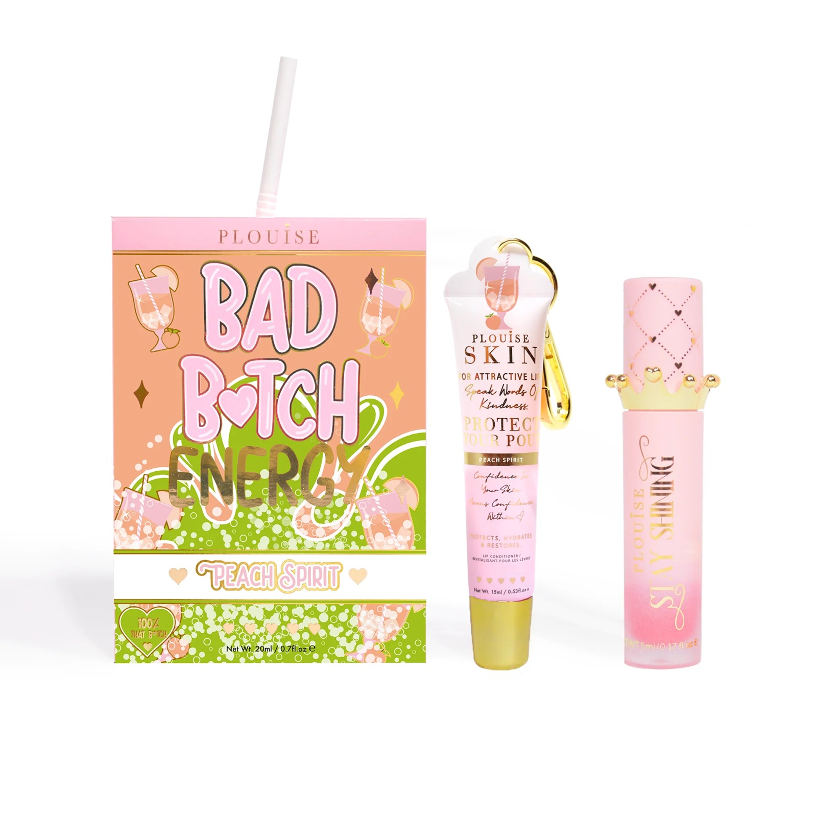 Duo Set Balsam si Ulei de Buze P.LOUISE, Bad Bitch Energy