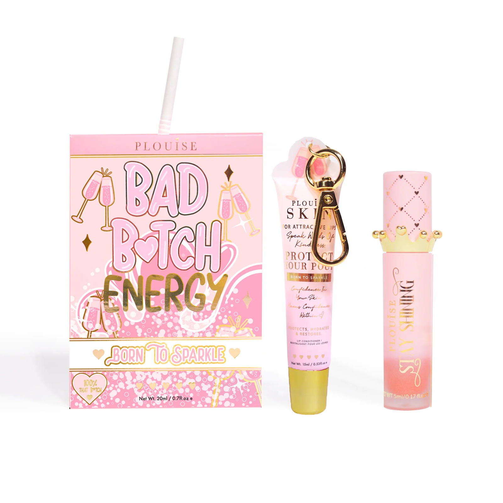 Duo Set Balsam si Ulei de Buze P.LOUISE, Bad Bitch Energy